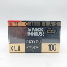 Maxell 025215910579 Xl Ii 100 High Bias Blank Audio Cassette Tapes 5-pack Sealed Ideal For Cd