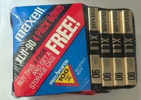 Maxell 025215930157 4 Xl Ii 90 High Bias Iec Type And Bonus Case New Sealed Xlii