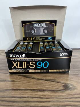 Maxell 025215950100 Xlii-s 90 Super Fine Epitaxial Cassette Tape Position Iec Type Ii New Box