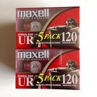 Maxell 10 120 Minutes Audio Cassette Tapes 2 Packs 5 Normal Bias Ur New Sealed 025215108051