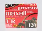 Maxell 10 Sealed New Lot Of Ur 120 Minute Cassette Tapes Box Cassettes 025215111105