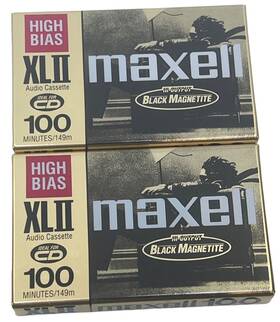 136101 Maxell 2 Pack Xlii High Bias 100 Minute Blank Cassette Tapes Sealed New