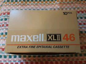 46minutes Maxell 13681 Box Of 10 Xlii 46 Blank Cassettes Extra Fine Epitaxial New