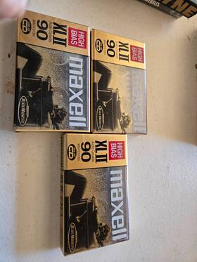 139641 Maxell Xlii 90 High Bias Audio Cassette 3 Tapes Sealed New. Ideal For Cds