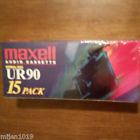Maxell 15 Pk Ur 90 Blank Audio Cassette Tapes Normal Bias Sealed Package 025215901690