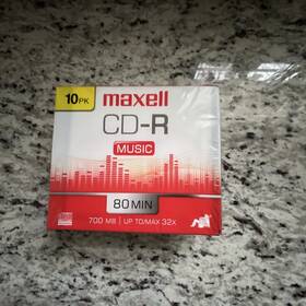 183251 Maxell Cd-r Music 10 Pack 80 Min 700mb Up To 32x Audio Disc Inv#102