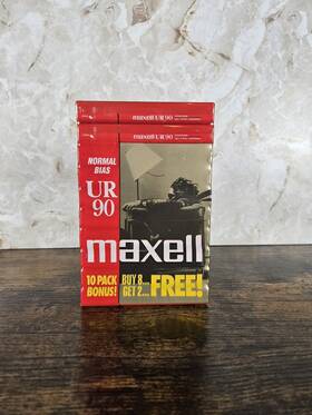 25215-11160 Maxell Ur 90 Minute Blank Audio Cassette Tapes Type 1 Normal Bias 10 Pack Sealed