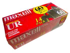 Ur-60 Maxell 598481868162 14-pack Brand-new Sealed Vtg 1999 Audio Cassettes Normal Bias 17z