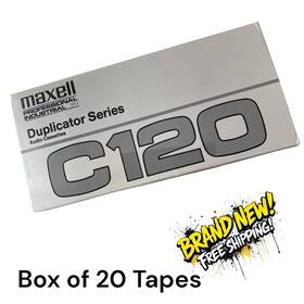 C-120 Maxell 690146089252 Professional Industrial Duplicator Series C120 Blank Audio Cassette Box