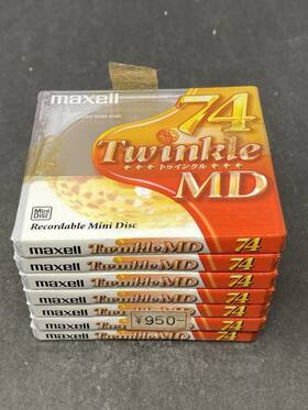 Maxell 902580248475 Lot Of 7 Twinkle Md Orange 74 Vs. Ii Blank Mini Disc Sealed