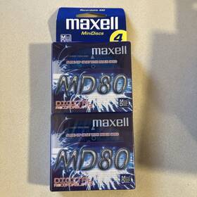 Md80 Maxell 902580249120 Md 80 Blank Mini Disc 4 Pack Lot Sealed Recordable