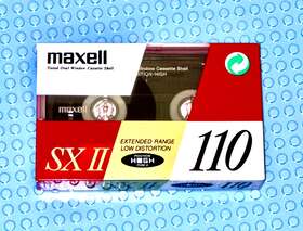 Maxell 902580412876 Sx-ii 110 Vs Ii Type Blank Cassette Tape 1 Sealed