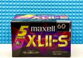 Maxell 902580426149 Xlii-s 60 1998 Type Ii Five Pack Blank Cassette Tapes 5 Sealed