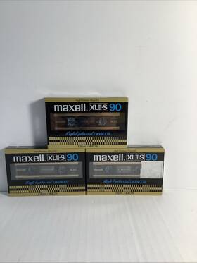 90mminutes Maxell 3 Nos Xlii-s Blank Audio Cassette Tapes Japan L42