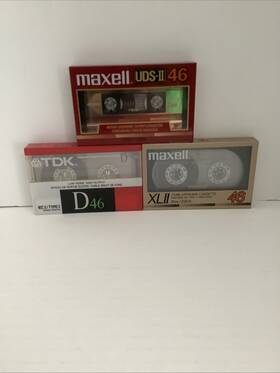 Xlii-46 Maxell And Tdk Ii46 2 1 D-46 Blank Audio Cassette Tape Media Japan L24