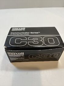214112 Maxell C30 Cassette Tapes Box Of 5 Brand New Low Noise High Output Cassettes