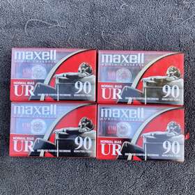 108510 Maxell Fba Lot Of 4 Normal-bias Ur Cassette Tape 90 Minutes Unopened New