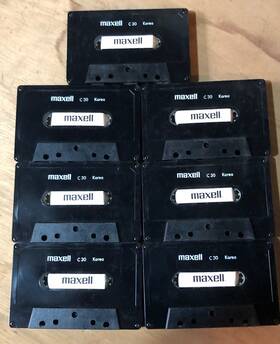 J20778 Maxell 7 Duplicator Series C30 Type I Audio Cassettes In Original Carton
