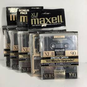 Ii-90 Maxell L51e Xlii-s 100 /xl Package Blank Audio Cassette Tapes 10 Pcs Japan