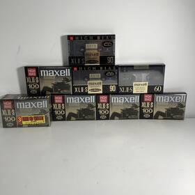 L51h Maxell Xlii-s 100/90/60 High Bias Blank Audio Cassette Tapes 10 Pcs. Japan