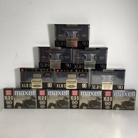 L51j Maxell Xlii-s 90 High Bias Type Ii Blank Audio Cassette Tapes 10 Pcs. Japan