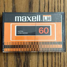 Ln-c60 Maxell Lot Of 2 Ln 60 Ultra Low Noise Blank Audio Cassettes Used