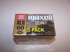 Maxell Lot Of 5 Sealed High Bias Xlii 60 Cassette Tapes-made In Japan 025215136856