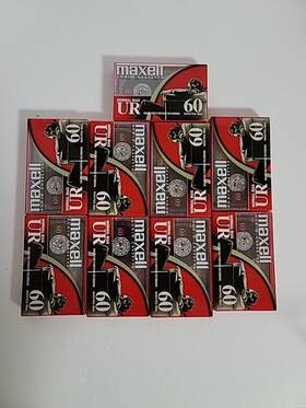 Maxwellur60 Maxell New Lot Of 9 Ur 60 Audio Cassette Blank Tape Normal Bias