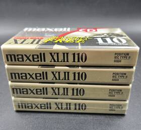 Modb000001ol0 Maxell Xlii 110 Minute High Bias Audio Cassette Tapes 4-pack New Sealed