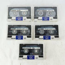 Mx60 Maxell Snapped Tabs Mx 60 Type Iv Metal Cassette Tapes Lot 5 Sold As Blank