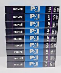 Maxell P I Plus T-30 Vhs Blank Tapes Set Of 8 Professional Media Products Nos