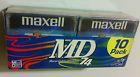 Maxell Pack Of 10 Md 74 Colored Recordable Mini Discs Blank New Sealed 025215187698