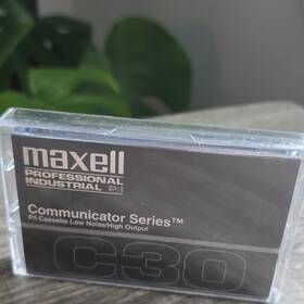 Pnc019376-03 Maxell Communicator Series C30 Cassette Tape Low Noise Recordable 30 Min