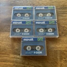 R-120dm Maxell Dat Digital Audio Tapes 5 Unsealed Unused - Same Day Ship