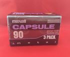 Maxell Set Of 3 New Sealed Metal Capsule 90 Cassette Tape Made In Japan 025215155819