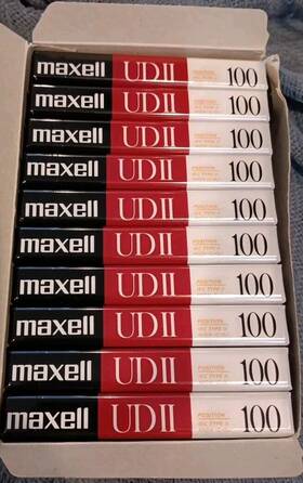 Udii-100 Maxell Udii 100 High Bias Cassette Tapes Ten 10 In Box Japan Brand New