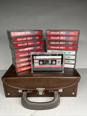 Udsll-90 Maxell Lot Of 17 Used Udsll/udii/ur 60/90 Chrome Blank Cassettes-12 Storage Case