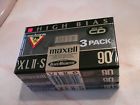 Maxell Vtg Xlii-s 90 Minute 3 Pack Cassette Tapes Black Magnetite Japan Nip Nos 025215143434