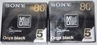 5mdw80crb Mdw80crb Sony Minute Minidisc Onyx Black Sealed Pack Lot