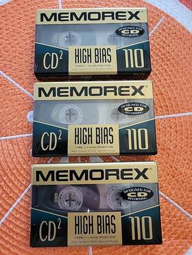 Memorex 017656070415 Cd2 High Bias Type Ii 110 Minute Blank Cassettes Lot Of 3 New Sealed