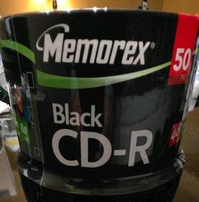 Memorex 034707047518 Black Cd-r 50 Pack 700mb 80 Minutes Up To 48x - Sealed Very Rare