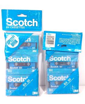 Memorex 051111200506 3m Scotch 3 Bx 90 Minute Audio Cassette Pack Vtg Sealed