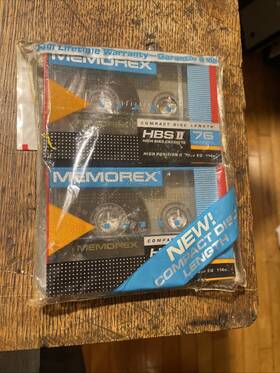 Memorex 071809224041 2 Pack New Hbs Ii High Bias Cassette 76 Minute Sealed Blank