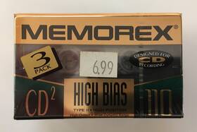Memorex 071809411090 4 Pack Cd2 High Bias Type Ii Cassette Blank Tapes 90 Minutes - Sealed