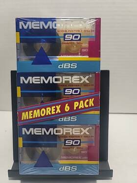 Memorex 071809602467 Dbs 90 Normal Bias Position Blank Audio Cassette Tapes Nos Sealed 6 Pack
