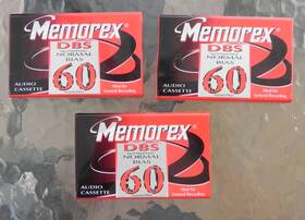 Memorex 1974375376382 Nip Dbs 60 Audio Cassette Tapes Lot Of 3