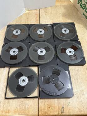 5-1800 Memorex 32400 Lot Of 8 Used Low Noise High Output 7 Inch Reel To Tapes 3-2400