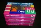 Memorex 4 Pack Dbs 60 Blank Audio Cassette Tapes Vintage New Factory Sealed 071809060038