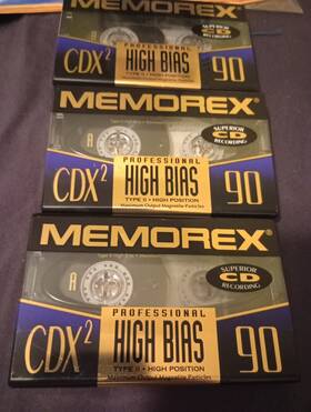 Cdx-290 Memorex Cdxiv90 A Lot Of Three High Bias Professional Cassettes