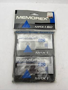 Mrxi60 Memorex Audio Cassette Blank Tape Sealed Made In Usa Brand New